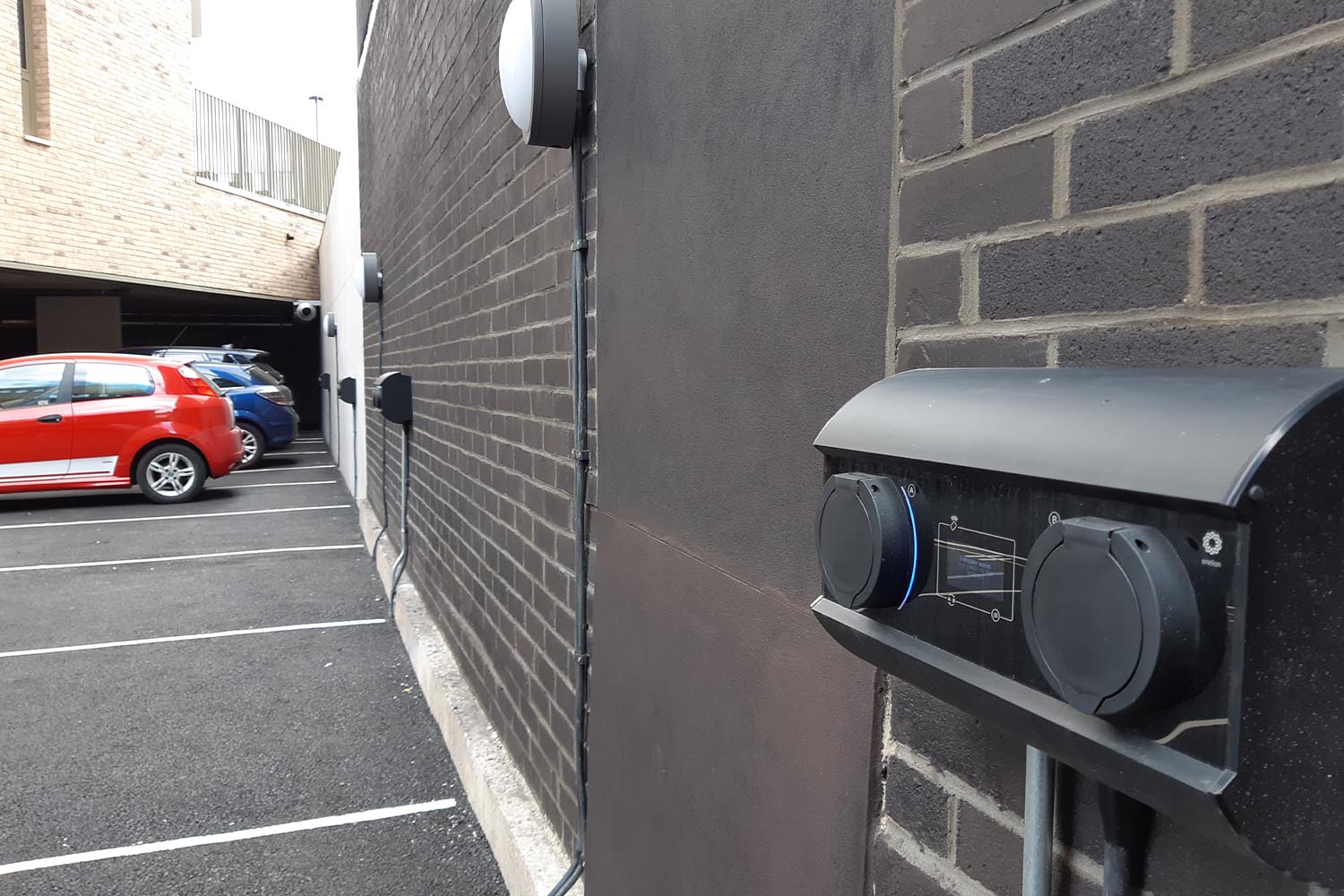 Scatalo Duo Pedestal EV Charging Point at Imperial Court