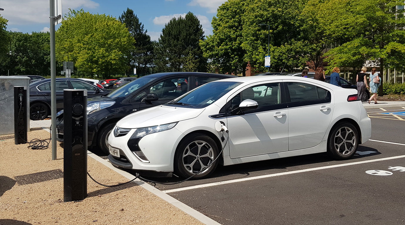 Electric vehicle charging at the workplace
