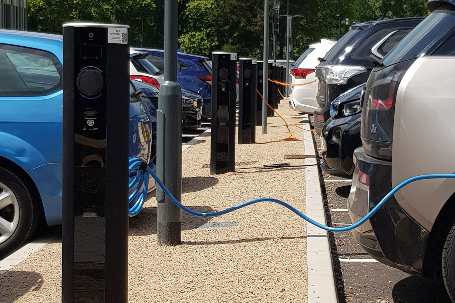 EV charging units at Warwick University