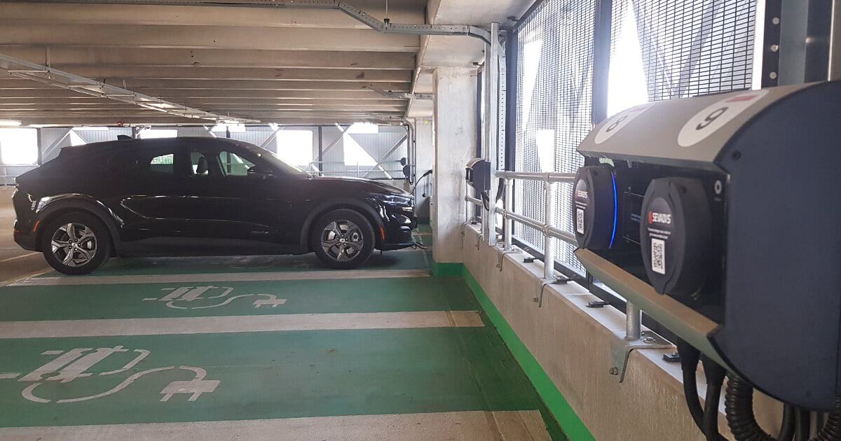 car charging in multi story car park