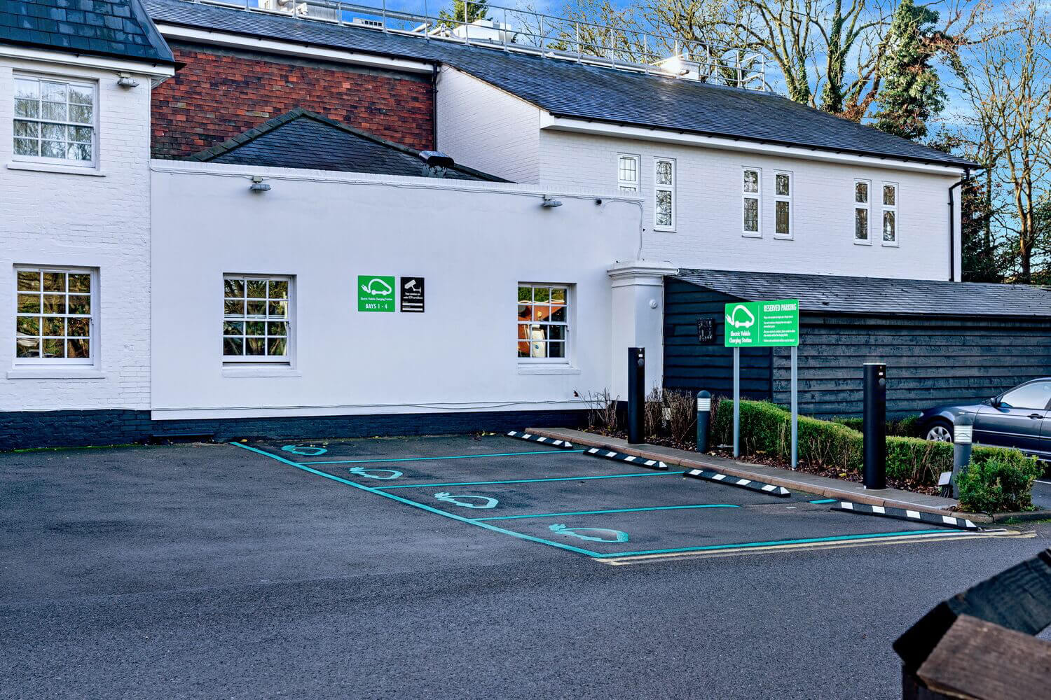 Ev charging spaces at the bull hotel